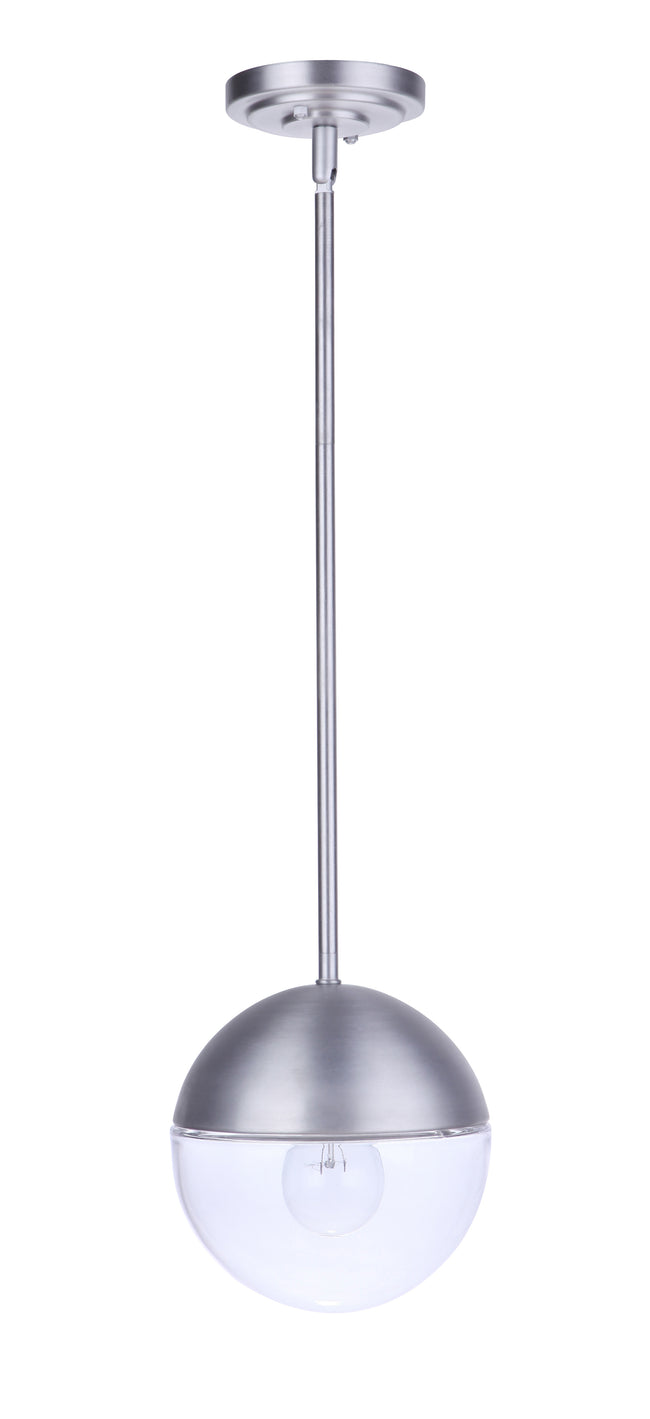 ZA3411-SA - Evie 1 Light 7.5" Wide Outdoor Pendant - Satin Aluminum