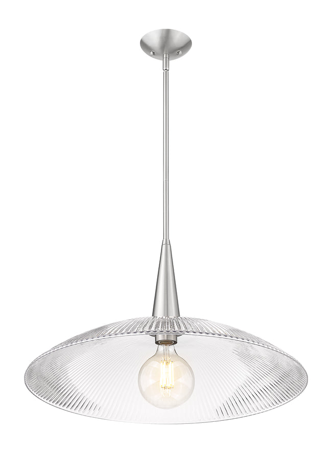 3051P24-BN - Lunelle 1 Light 24" Pendant - Brushed Nickel