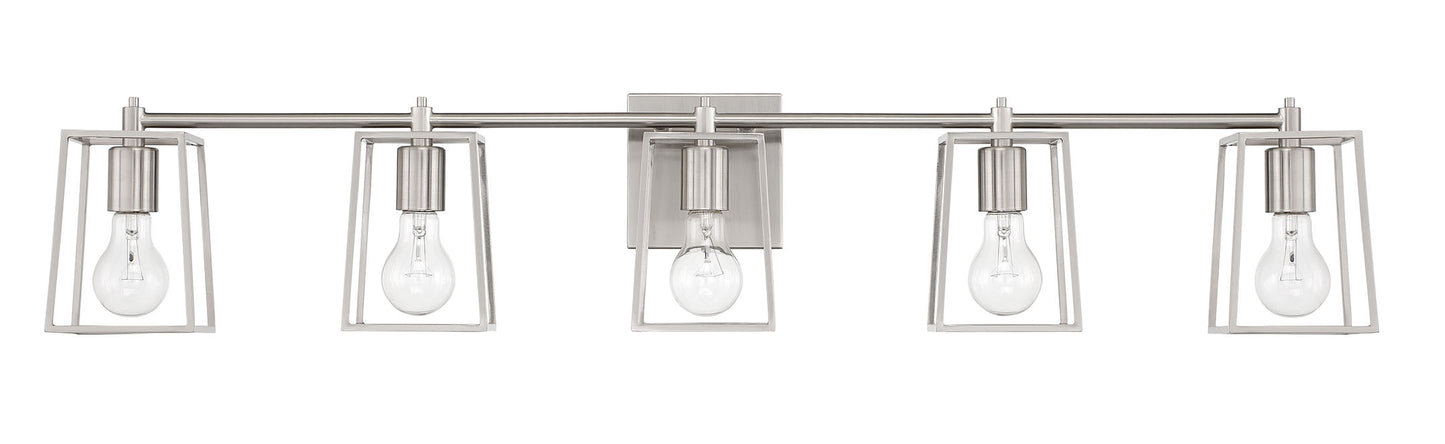 12141BNK5 - Dunn 5 Light 41" Wide Vanity Light - Brushed Nickel