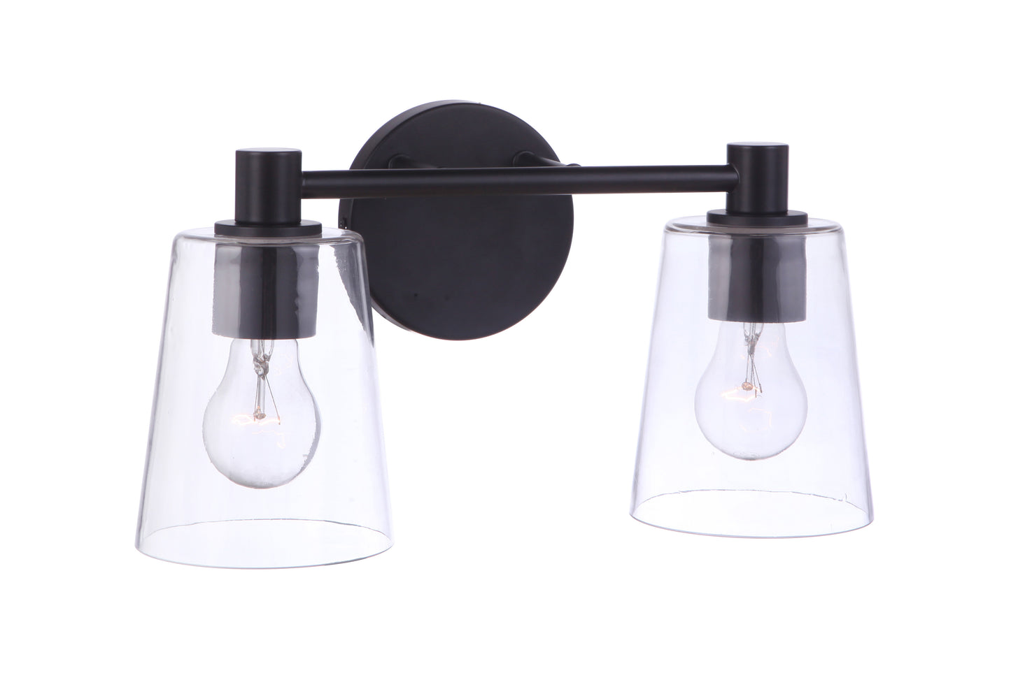 12615FB2 - Emilio 2 Light 15" Wide Vanity Light - Flat Black