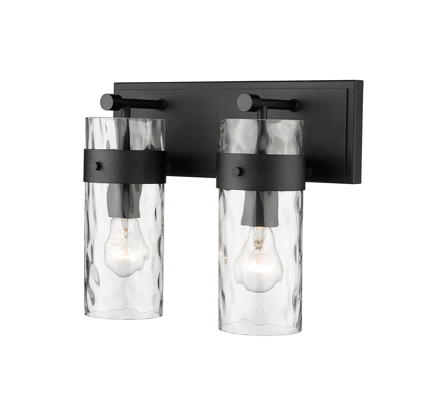 3035-2V-MB - Fontaine 2 Light 14" Vanity - Matte Black