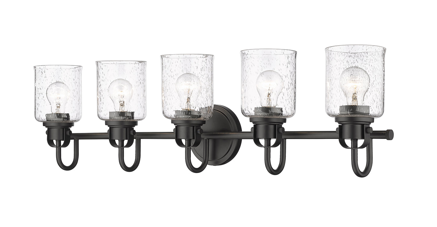 340-5V-MB - Kinsley 5 Light 35" Vanity - Matte Black