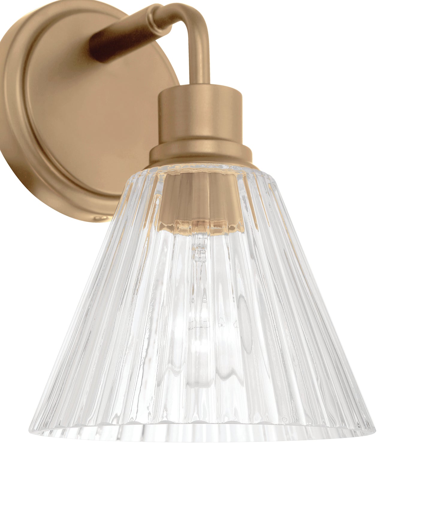 61101-CPZ - Pleated 1 Light 10.38" High Wall Sconce - Premium Bronze