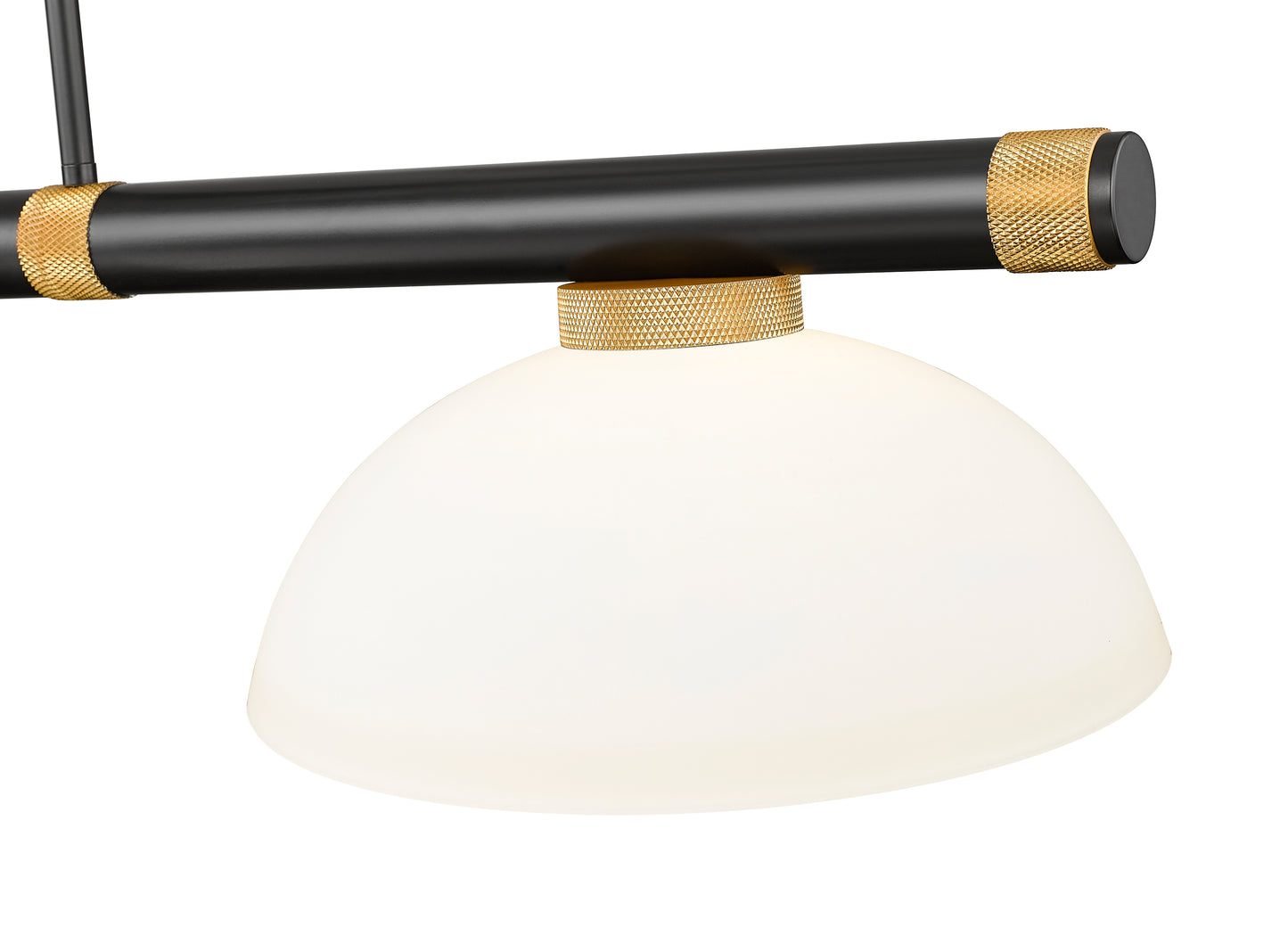 3050-3MB-RB-DMO14 - Vanguard 3 Light 58" Billiard - Matte Black / Rubbed Brass