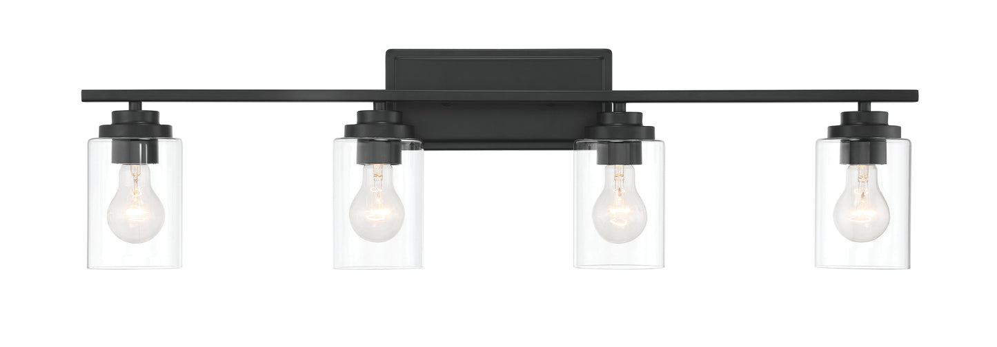 20435FB4 - Clark 4 Light 35" Wide Vanity Light - Flat Black
