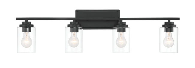 20435FB4 - Clark 4 Light 35" Wide Vanity Light - Flat Black