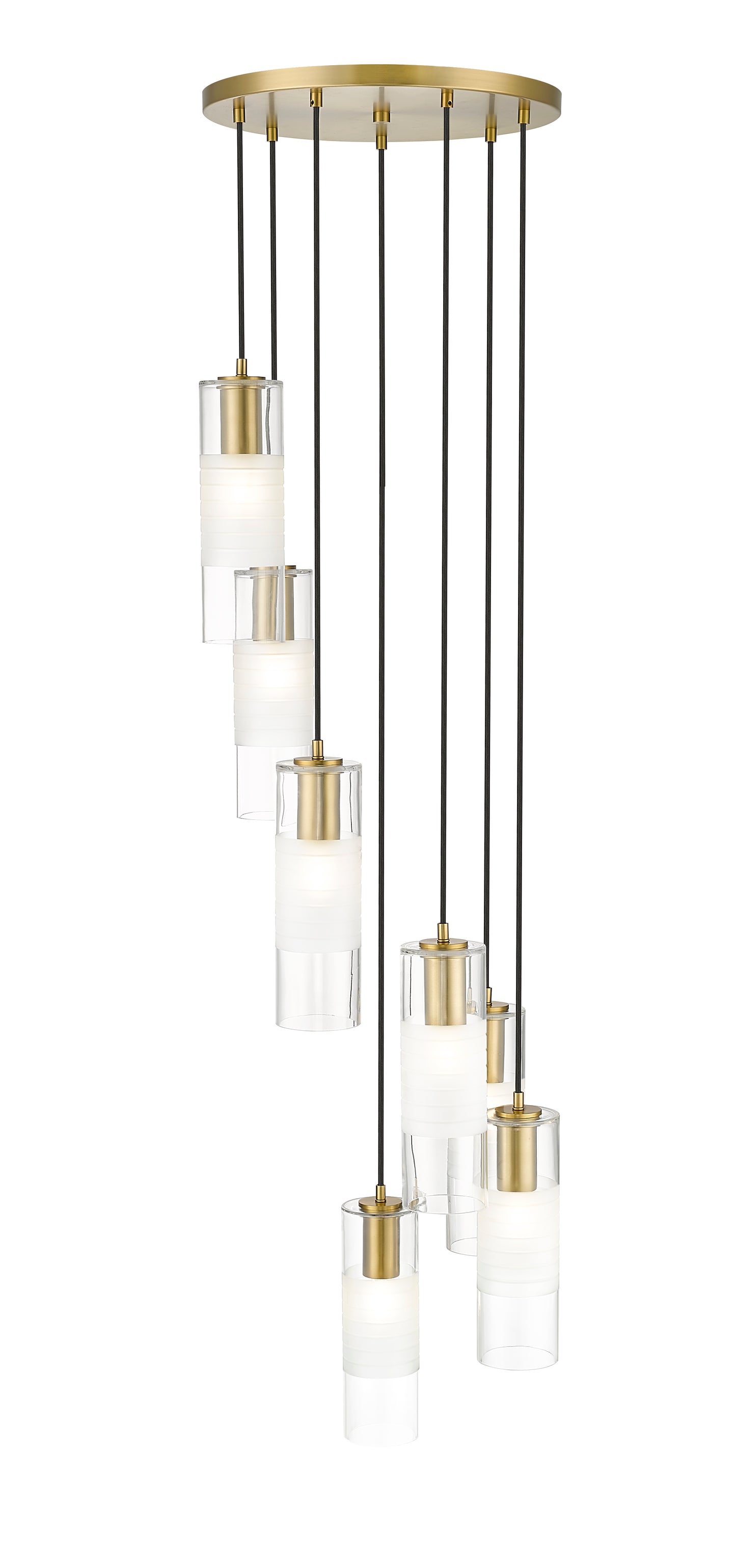 824P-7R-MGLD - Alton 7 Light 18" Chandelier - Modern Gold