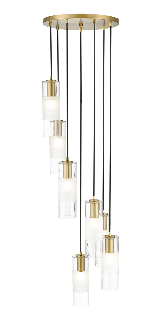 824P-7R-MGLD - Alton 7 Light 18" Chandelier - Modern Gold