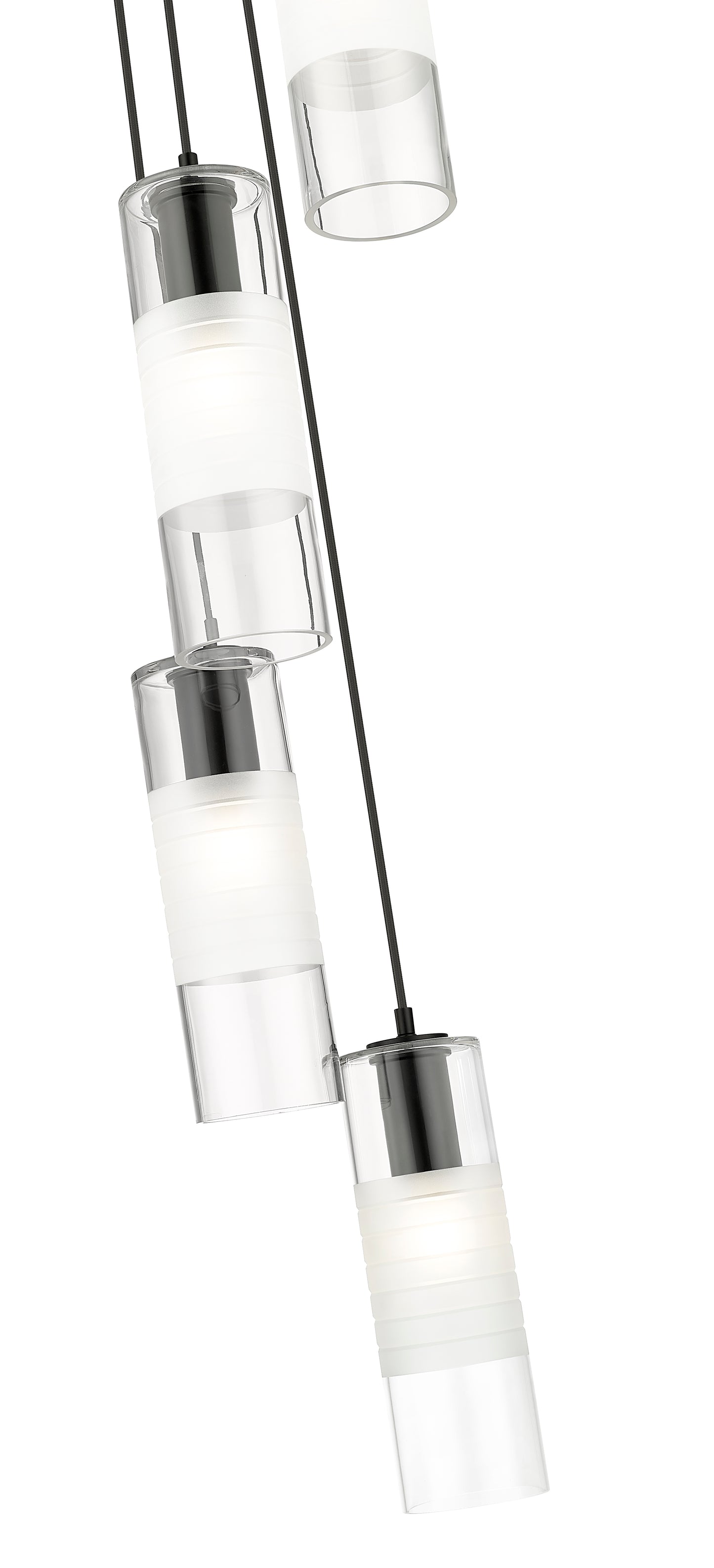 824P-5R-MB - Alton 5 Light 12" Chandelier - Matte Black