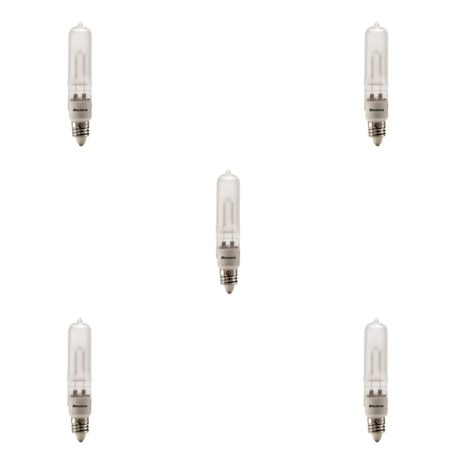 610252 - Dimmable Frost T4 Halogen Mini Candelabra Light Bulb - 250 Watt - 2900K - 5 Pack