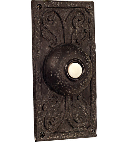 PB3037-WB - Push Button-Surface Mount 1 Light 2.63" Wide Chime Button - Weathered Black