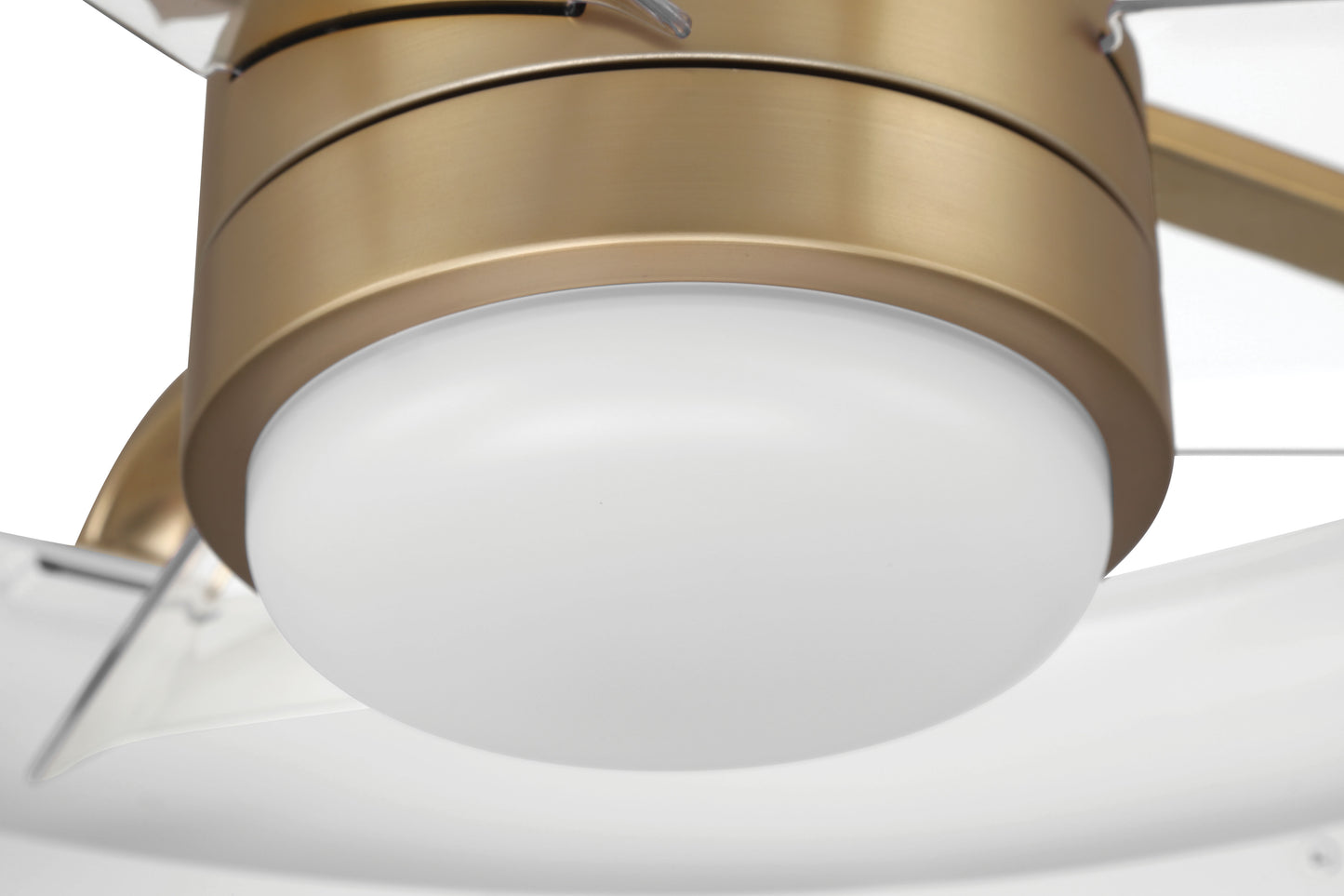 TYL24WSB3-NWF - Taylor 18" Fandelier no Wifi 20" 3 Blade Indoor Outdoor Ceiling Fan with Light Kit - White / Satin Brass