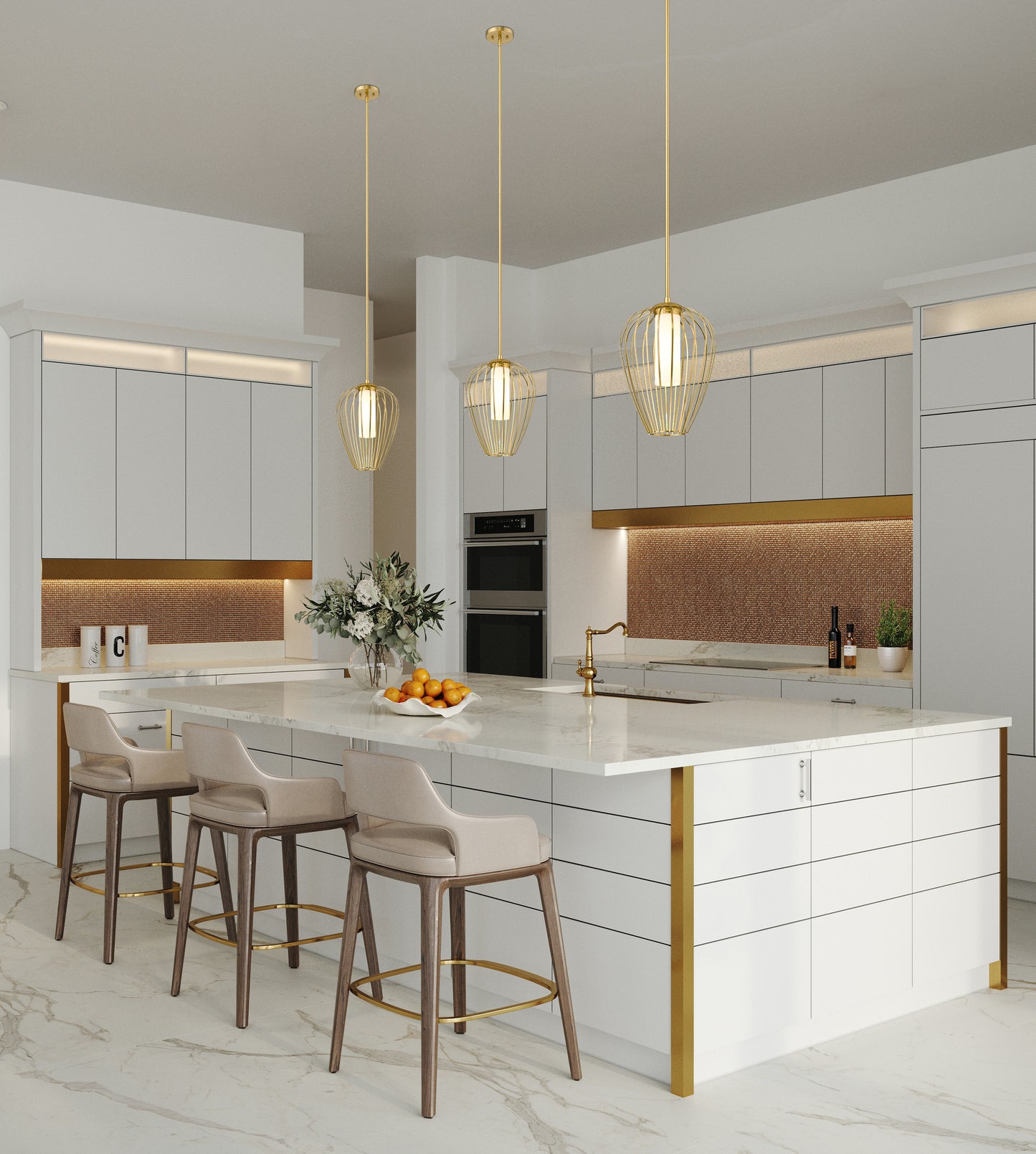 7507-12MGLD - Savanti 1 Light 12" Pendant - Modern Gold