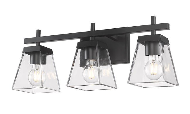 819-3V-MB - Lauren 3 Light 22" Vanity - Matte Black