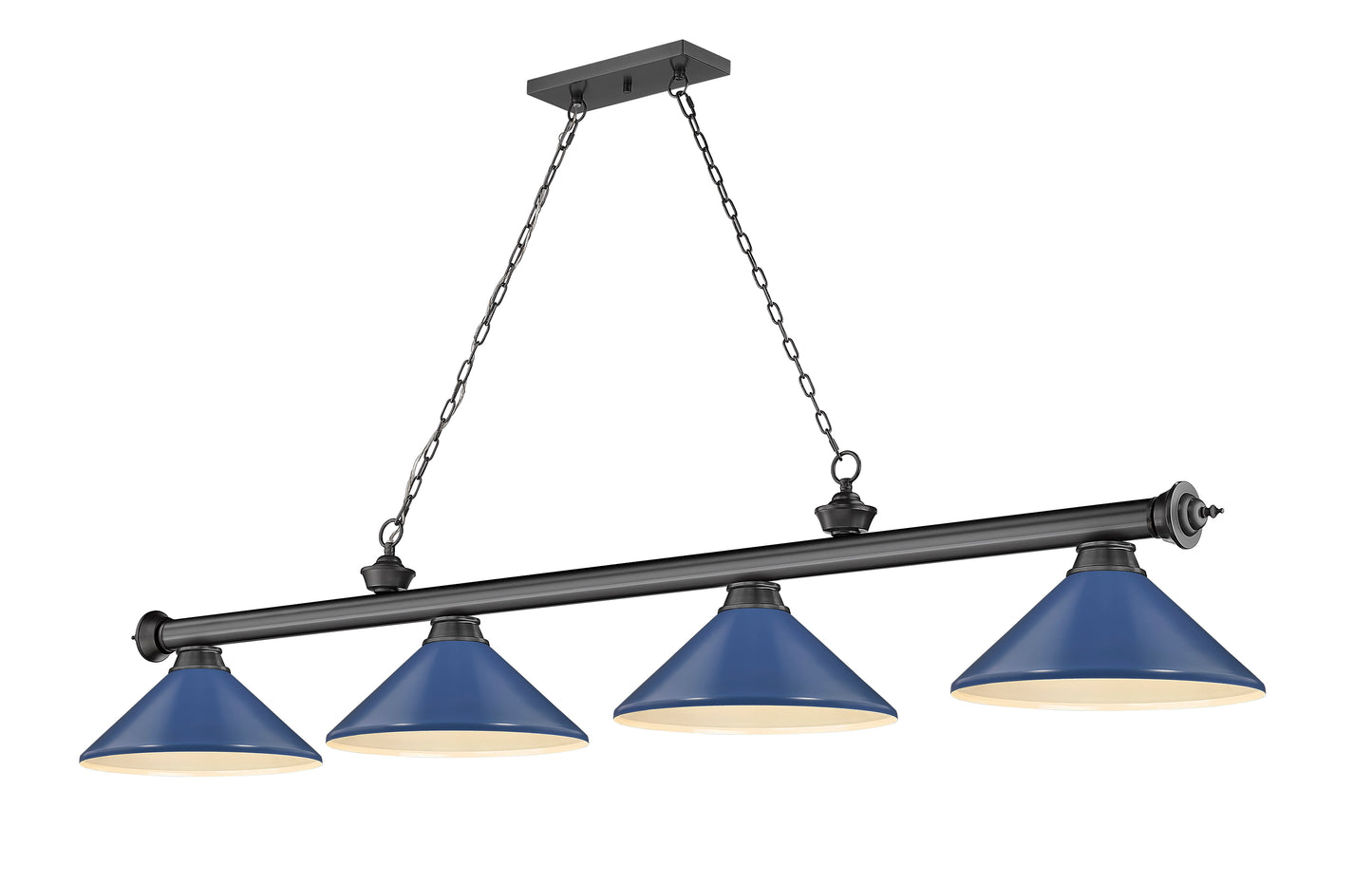 2306-4BP-MNB - Cordon 4 Light 82" Billiard - Bronze Plate