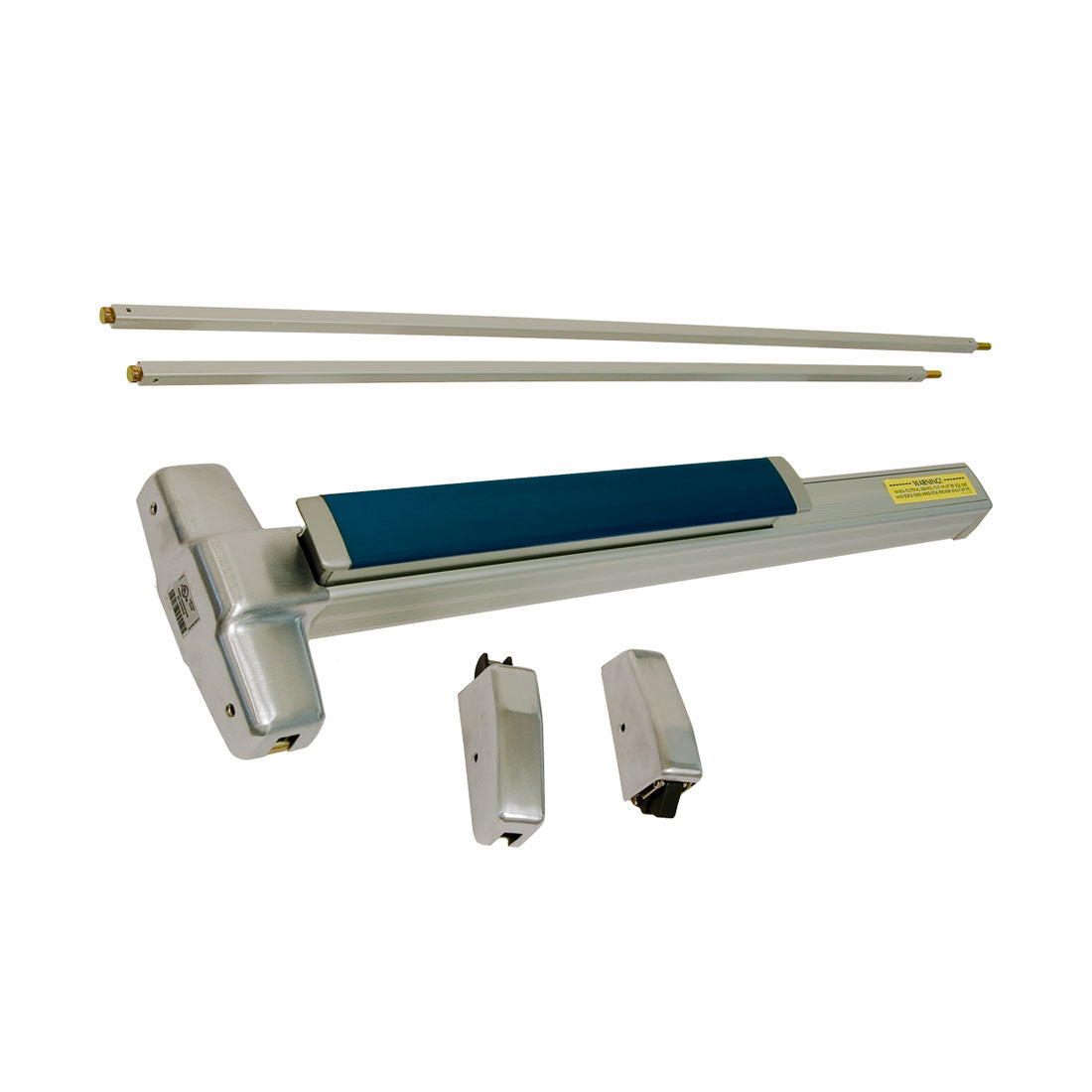 3' Surface Vertical Rod Grooved Case Exit Device - Satin Chrome Finish