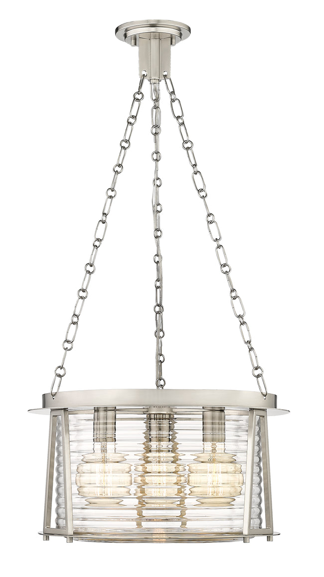7503P18-BN - Cape Harbor 3 Light 18" Pendant - Brushed Nickel