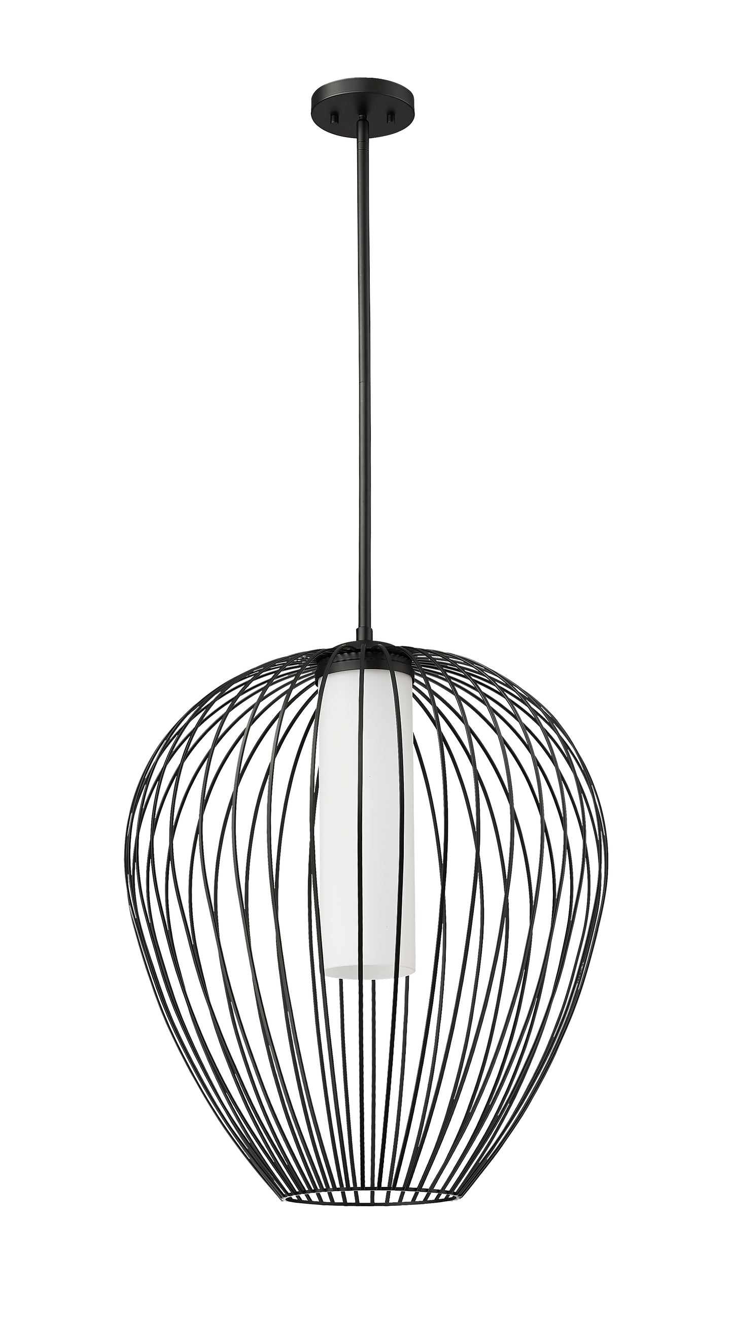 7507-22MB - Savanti 1 Light 22" Pendant - Matte Black