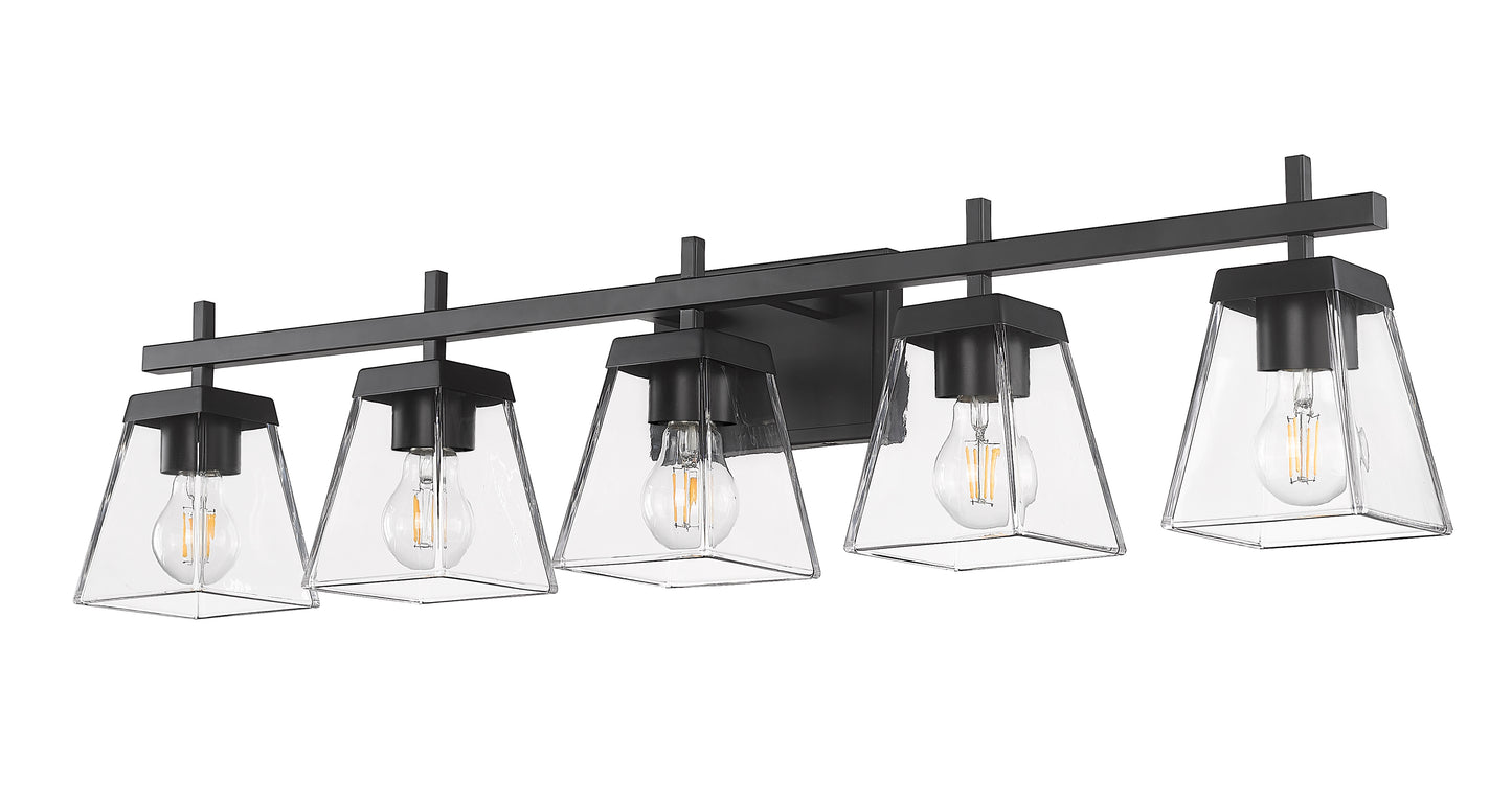 819-5V-MB - Lauren 5 Light 39" Vanity - Matte Black