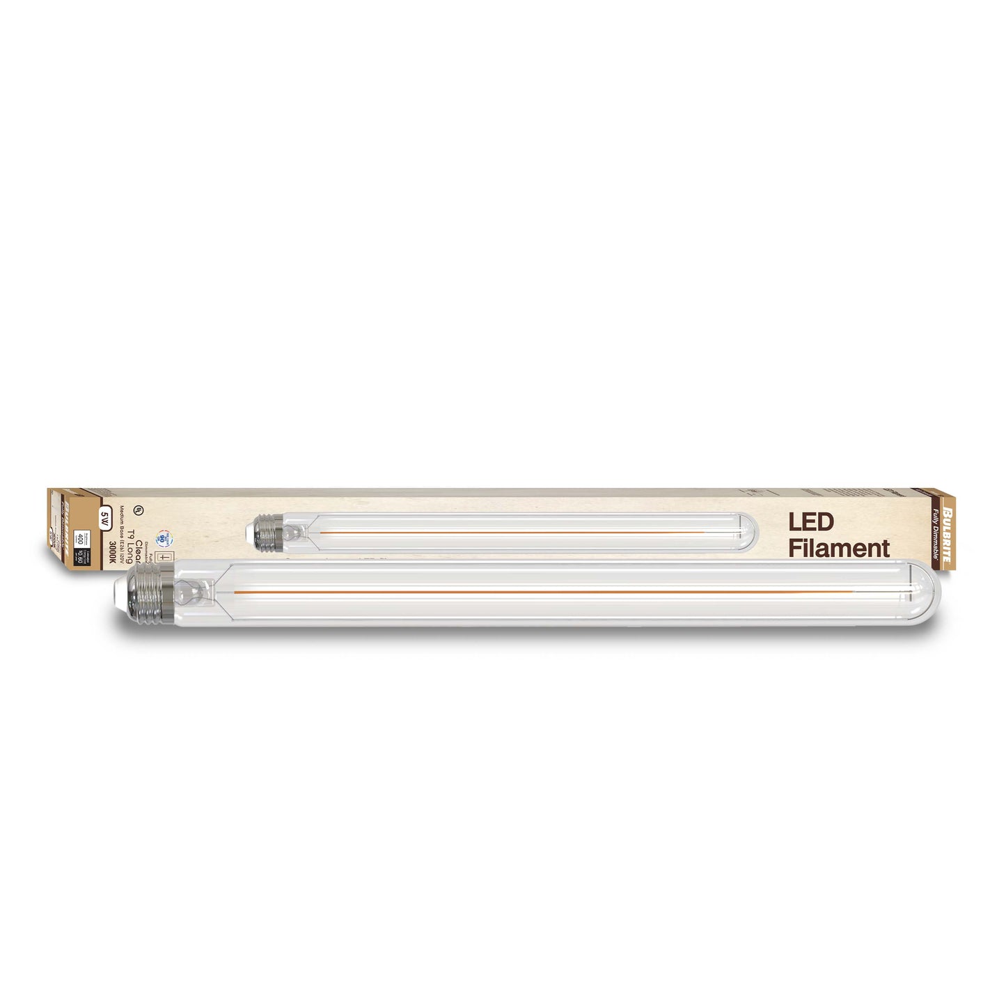 776721 - Dimmable Clear T9 15" LED Light Bulb - 5 Watt - 3000K - 3 Pack