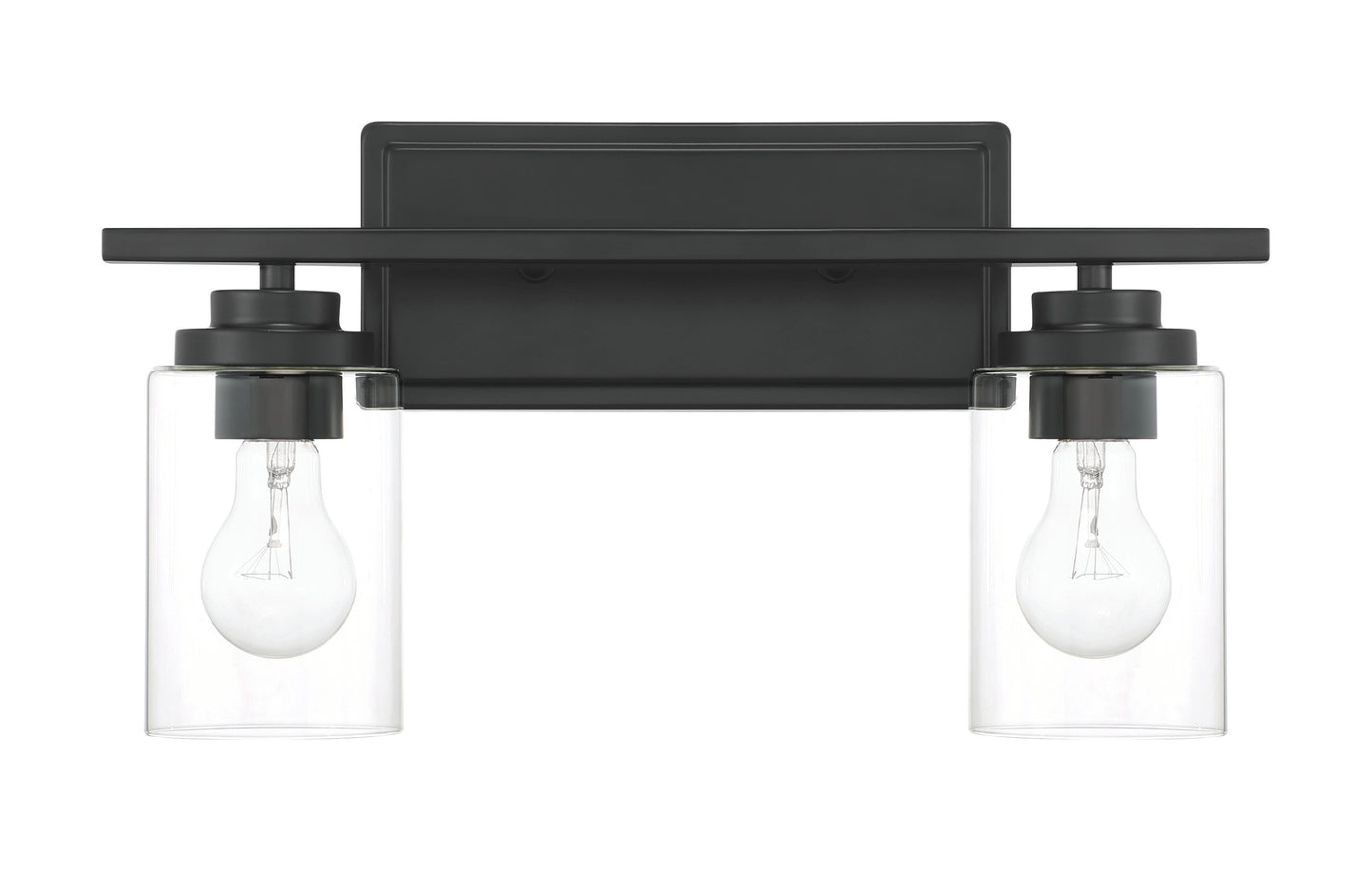20417FB2 - Clark 2 Light 17" Wide Vanity Light - Flat Black