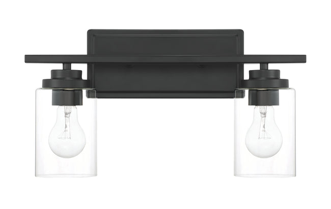 20417FB2 - Clark 2 Light 17" Wide Vanity Light - Flat Black