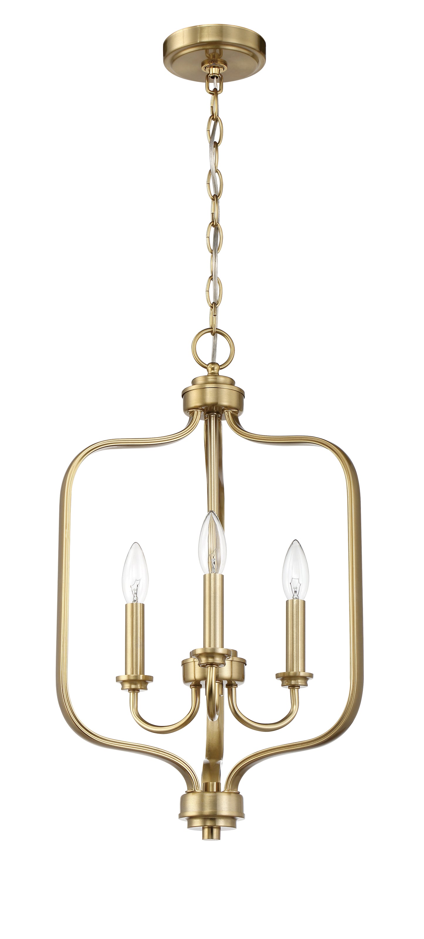 50533-SB - Bolden 3 Light 14" Wide Foyer Light - Satin Brass