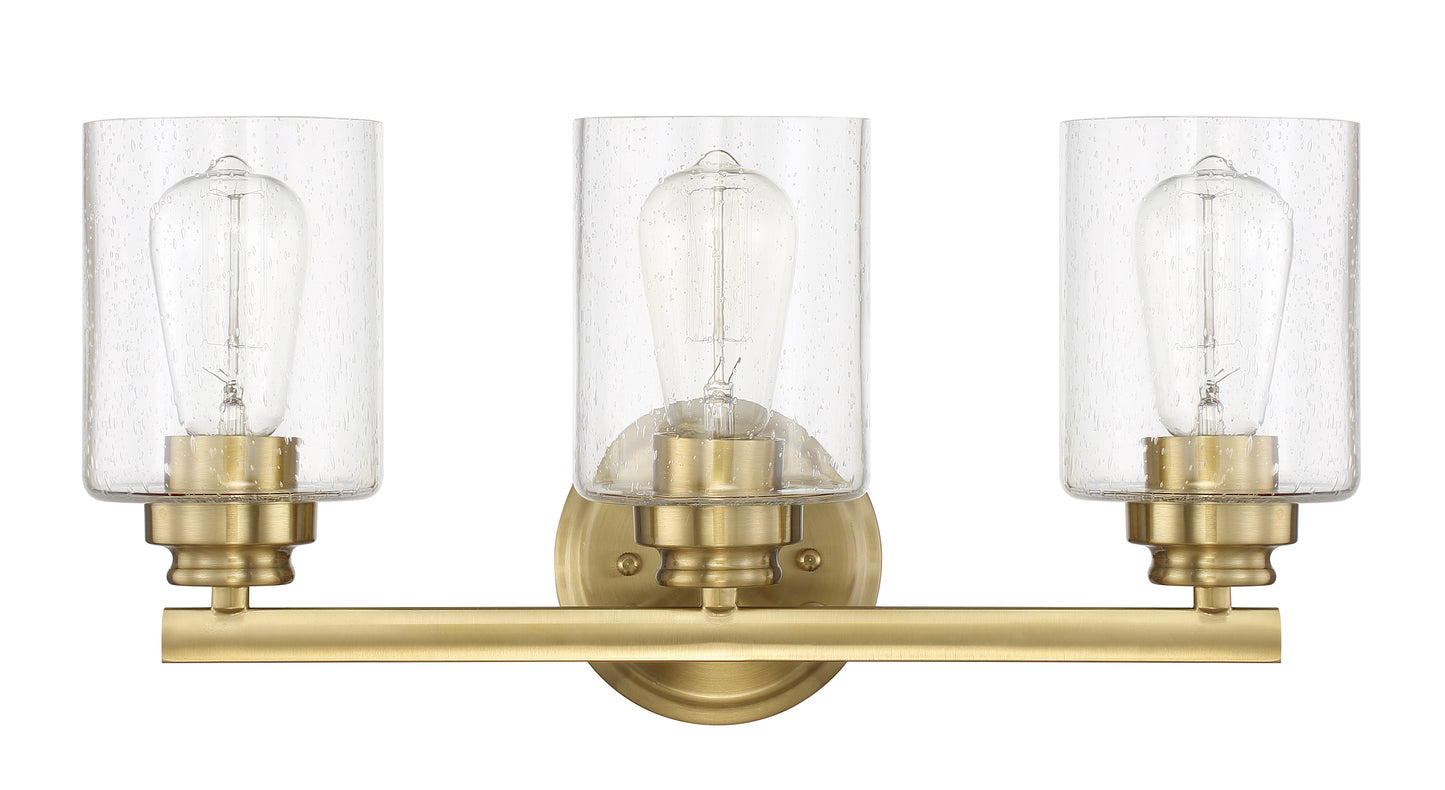 50503-SB - Bolden 3 Light 18" Wide Vanity Light - Satin Brass