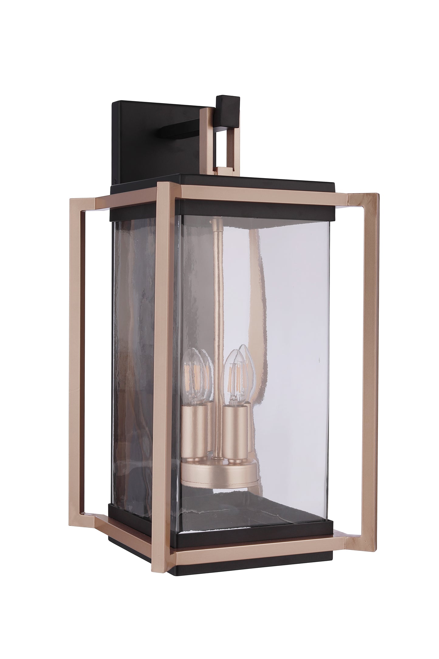 ZA6524-MNSB - Metalwork 4 Light 22" High Outdoor Wall Lantern - Midnight / Satin Brass