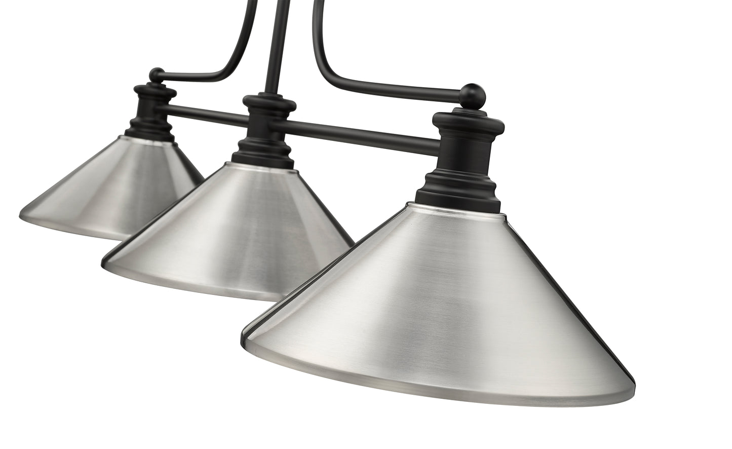 725-3MB-MBN - Melange 3 Light 52" Billiard - Matte Black