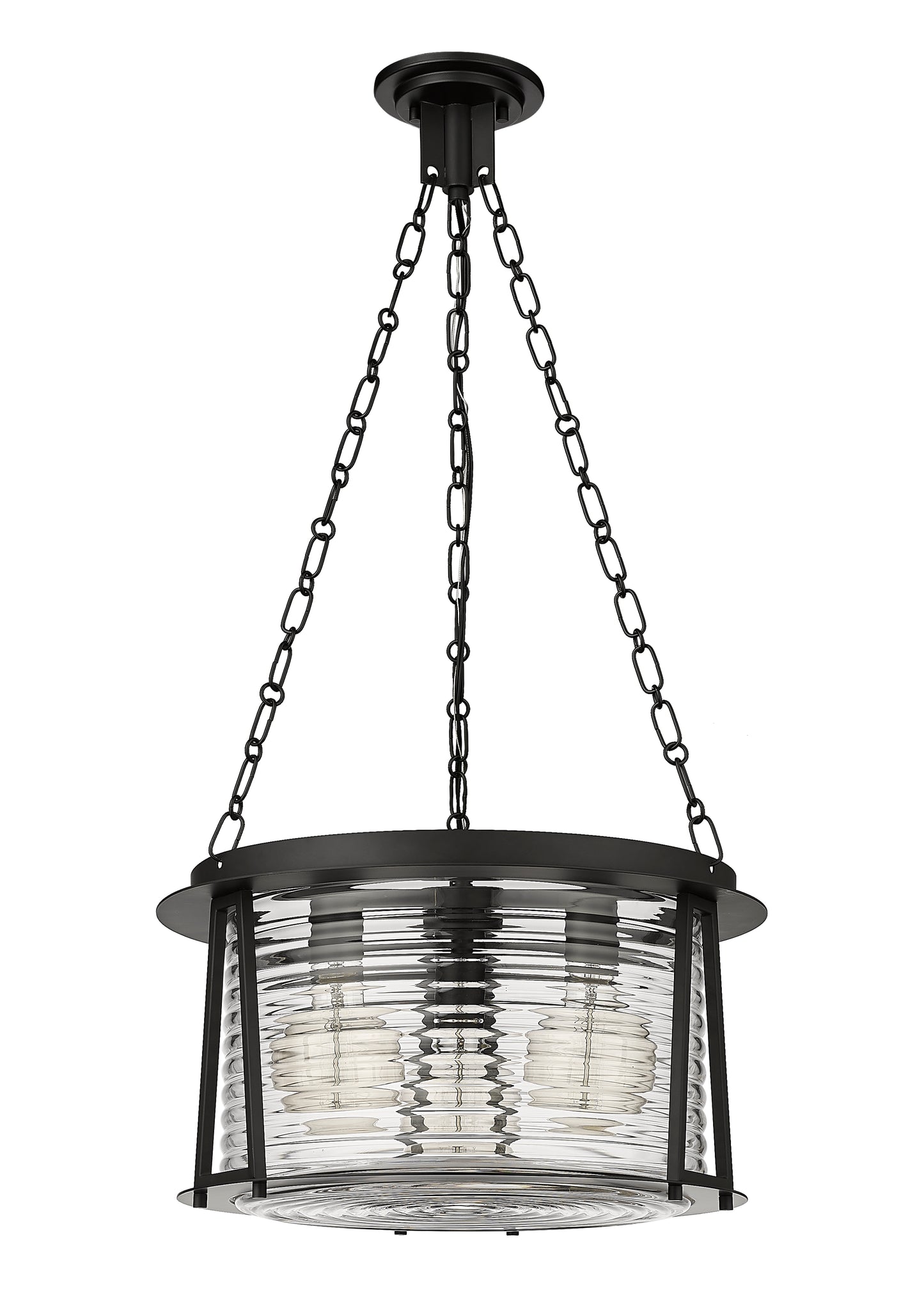 7503P18-MB - Cape Harbor 3 Light 18" Pendant - Matte Black