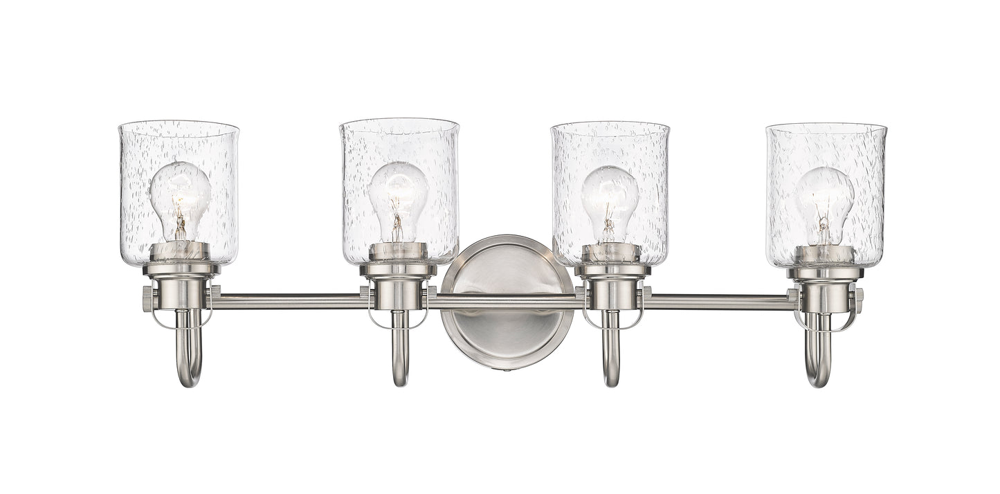 340-4V-BN - Kinsley 4 Light 28" Vanity - Brushed Nickel