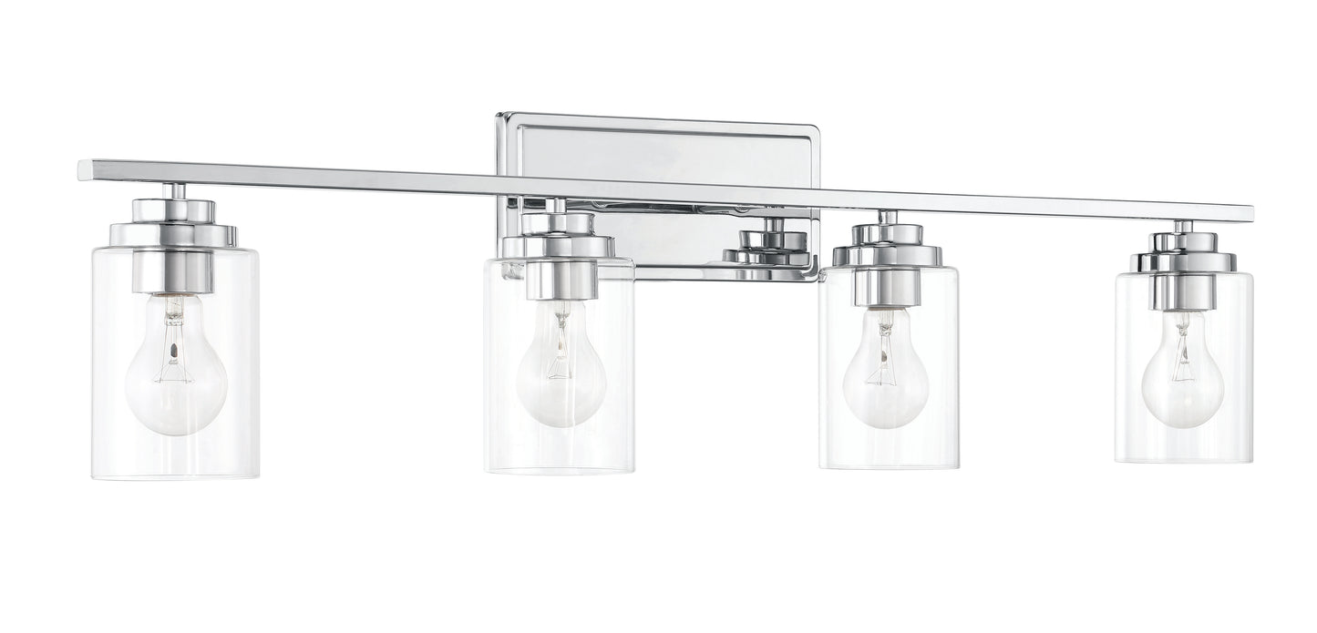 20435CH4 - Clark 4 Light 35" Wide Vanity Light - Chrome