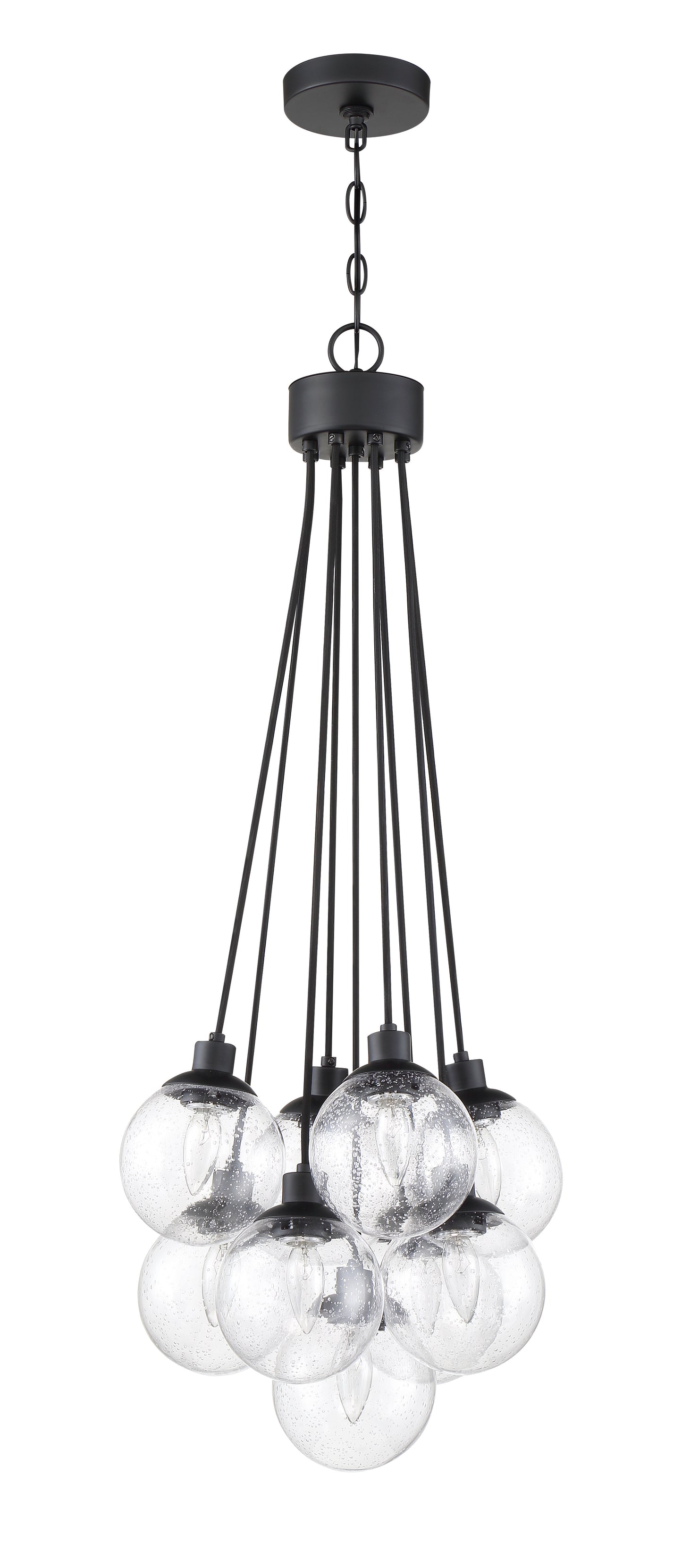 53399-FB - Que 9 Light 16" Wide Pendant - Flat Black