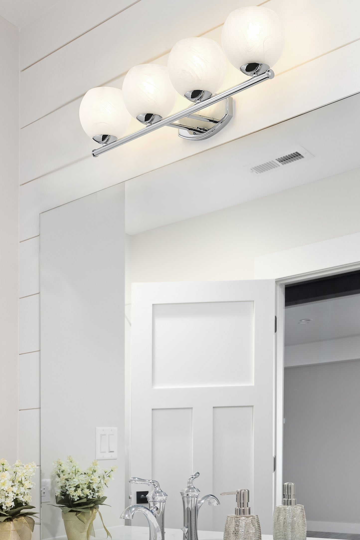 1963-4V-CH - Colette 4 Light 32" Vanity - Chrome