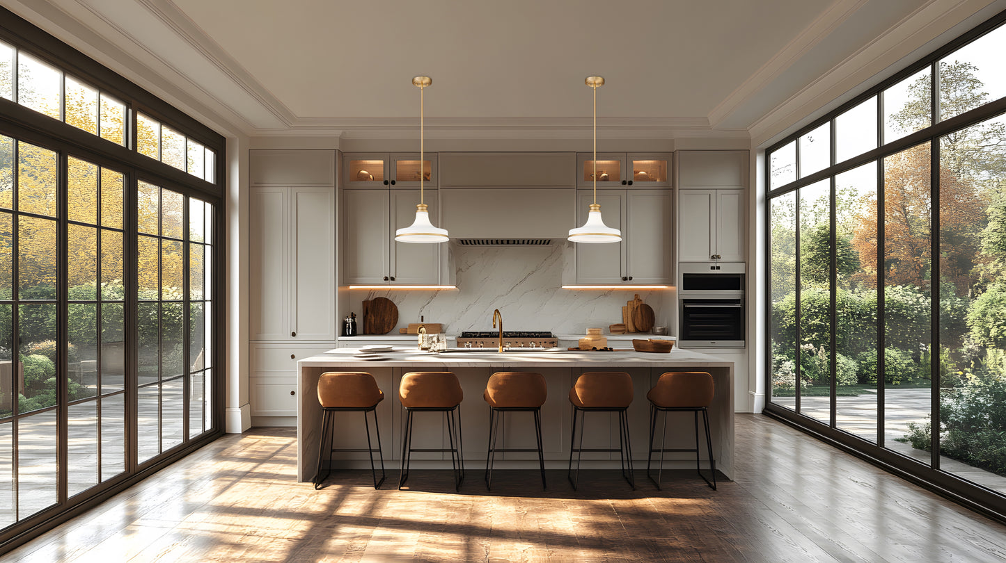 831P12-MGLD - Reznor 1 Light 12" Pendant - Modern Gold