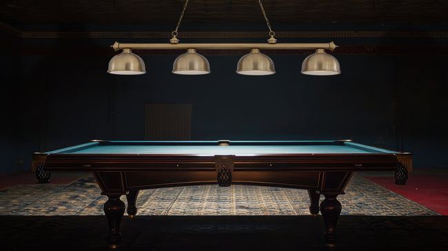 2306-4HBR-D12HBR - Cordon 4 Light 81" Billiard - Heritage Brass