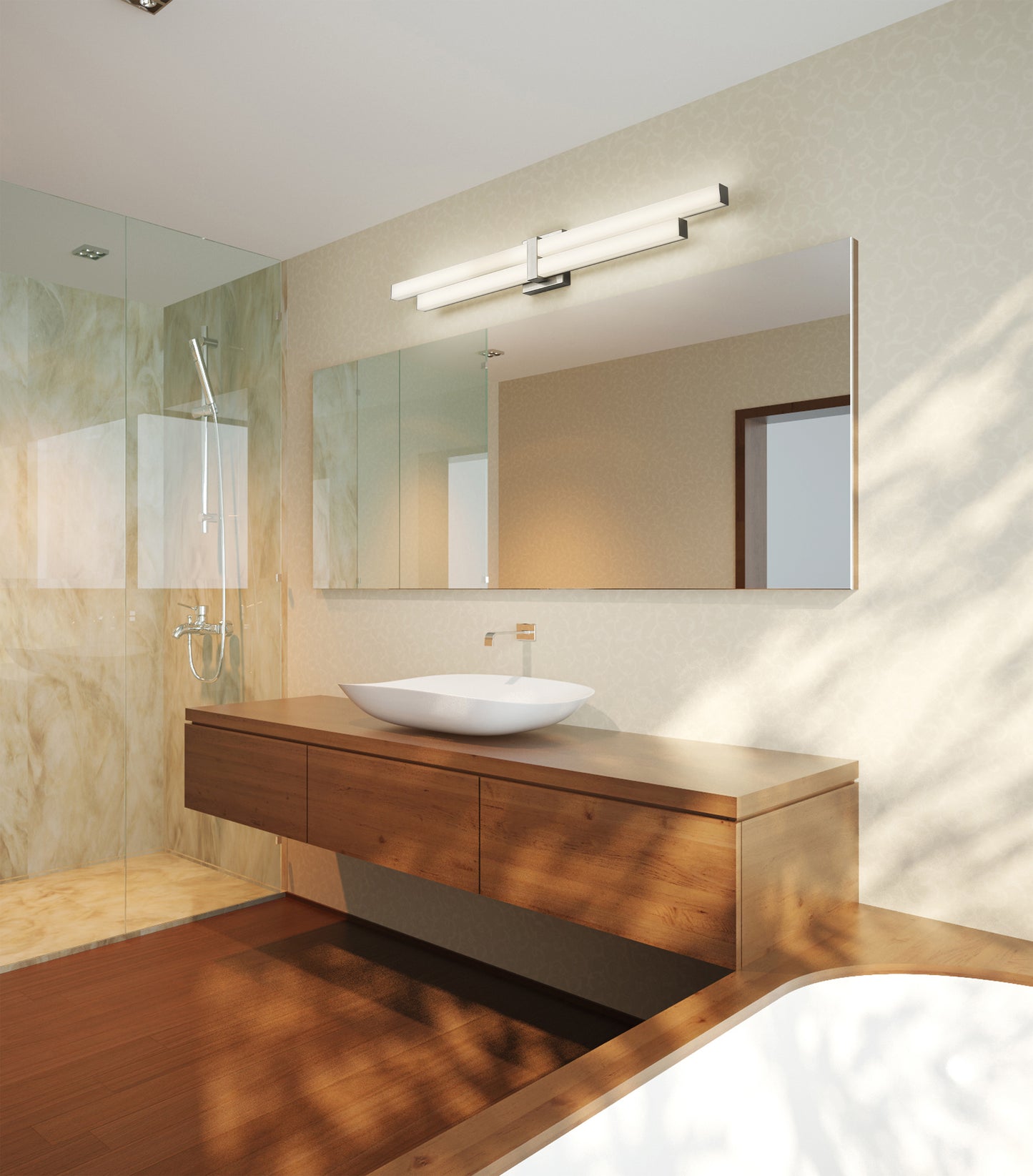 1008-40W-BN-LED - Zane 2 Light 40" Vanity - Brushed Nickel