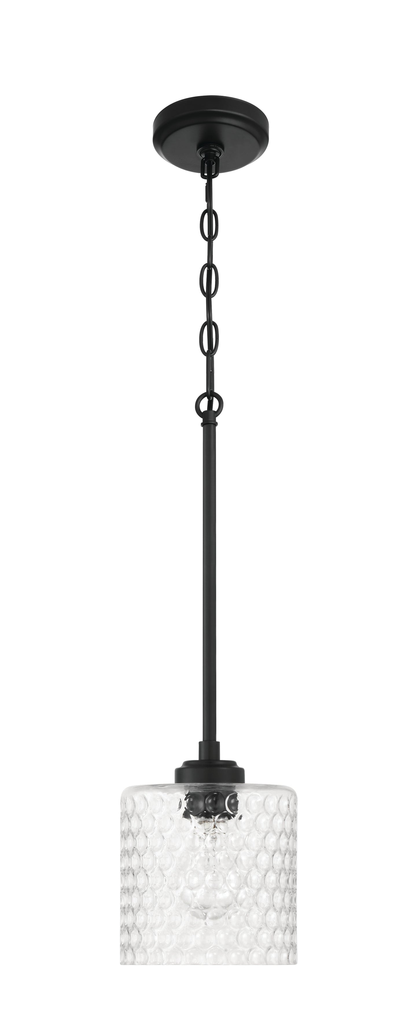 60591-FB - Claire 1 Light 6.5" Wide Mini Pendant - Flat Black