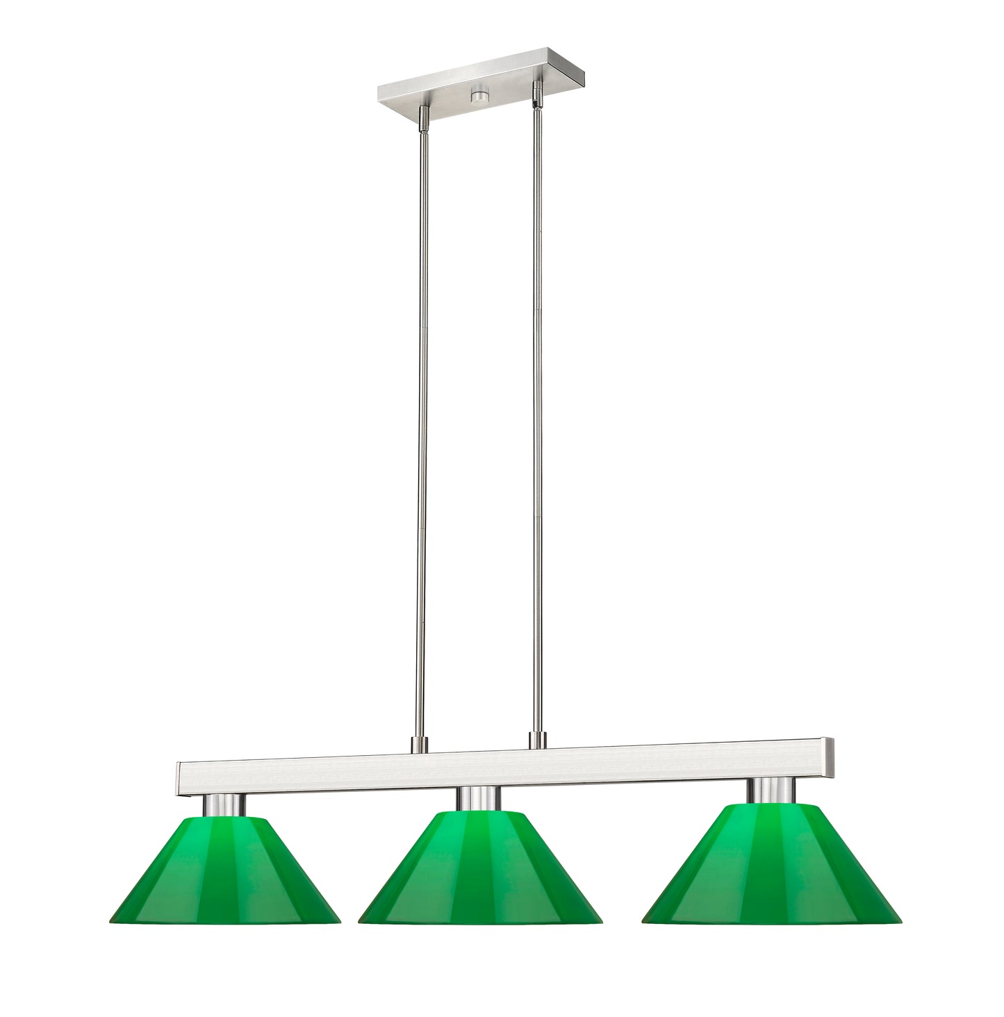 152BN-PGR - Cobalt 3 Light 46" Billiard - Brushed Nickel