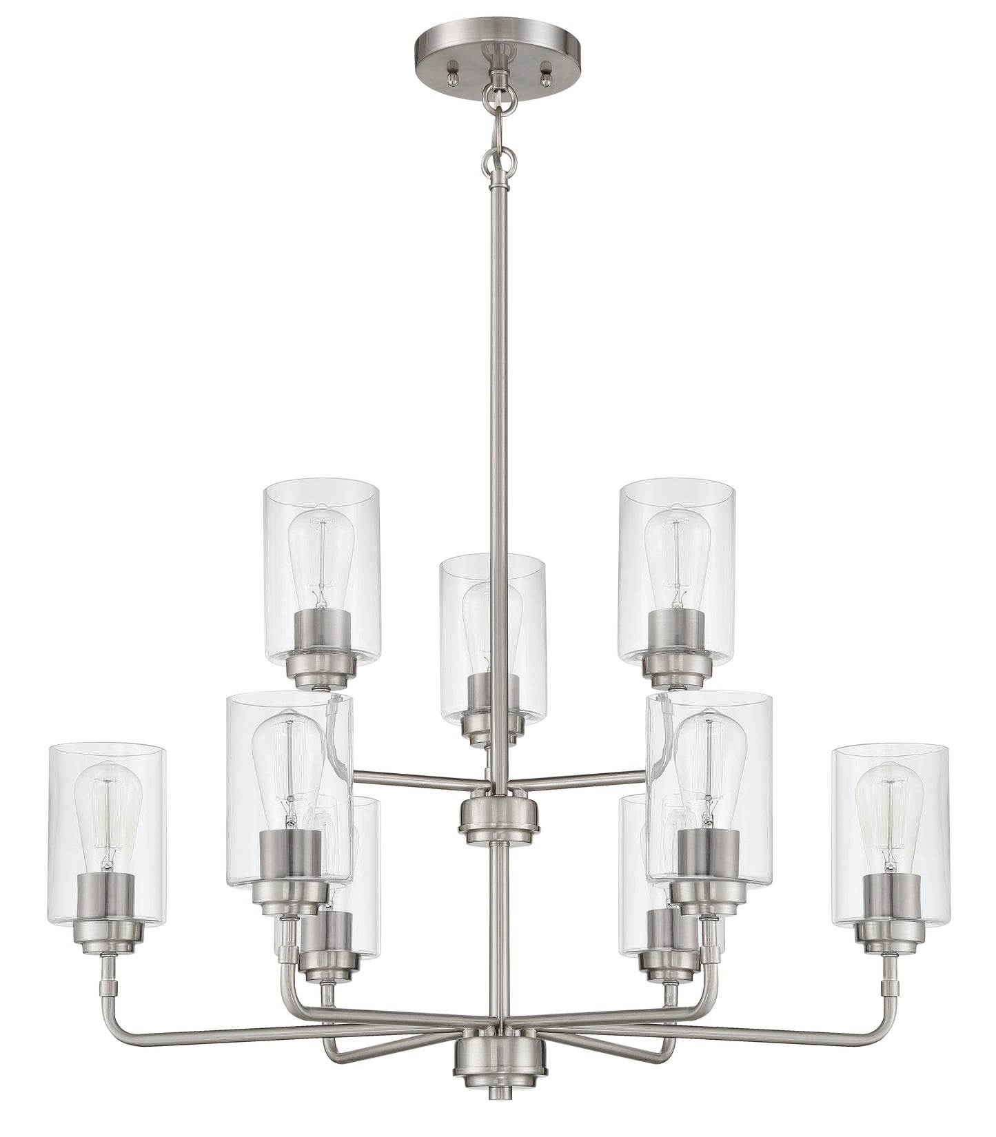56029-BNK - Stowe 9 Light 30" Wide Chandelier - Brushed Nickel