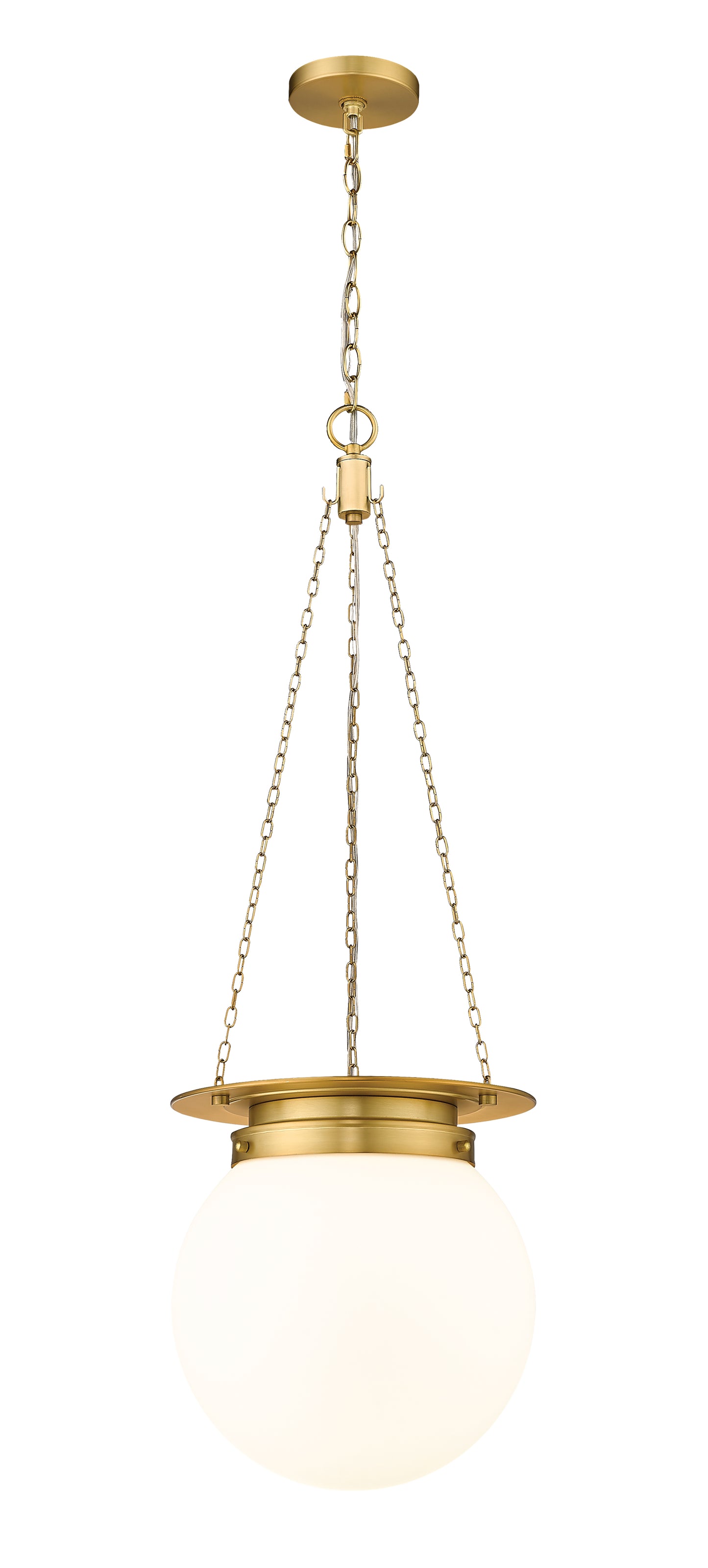 7505P13-HBR - Calhoun 1 Light 13" Pendant - Heritage Brass