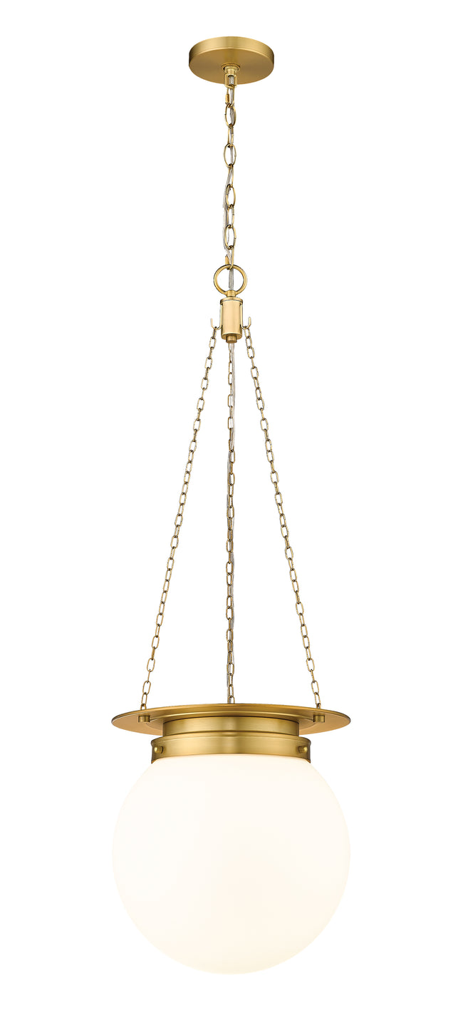 7505P13-HBR - Calhoun 1 Light 13" Pendant - Heritage Brass