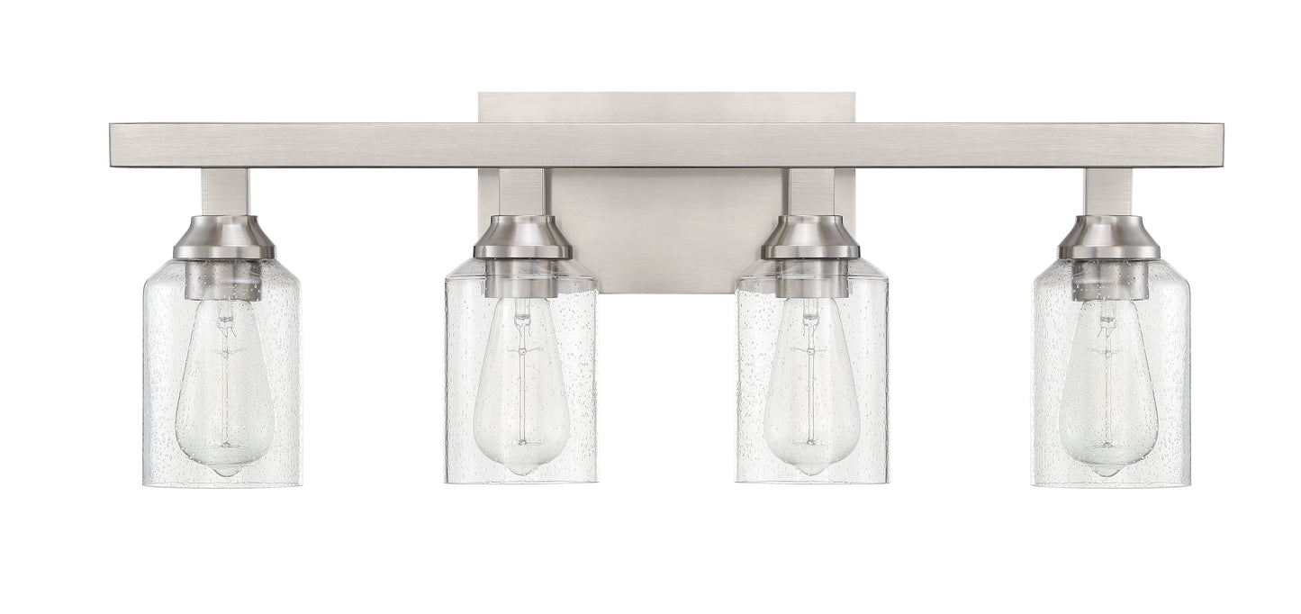 53104-BNK - Chicago 4 Light 28" Wide Vanity Light - Brushed Nickel