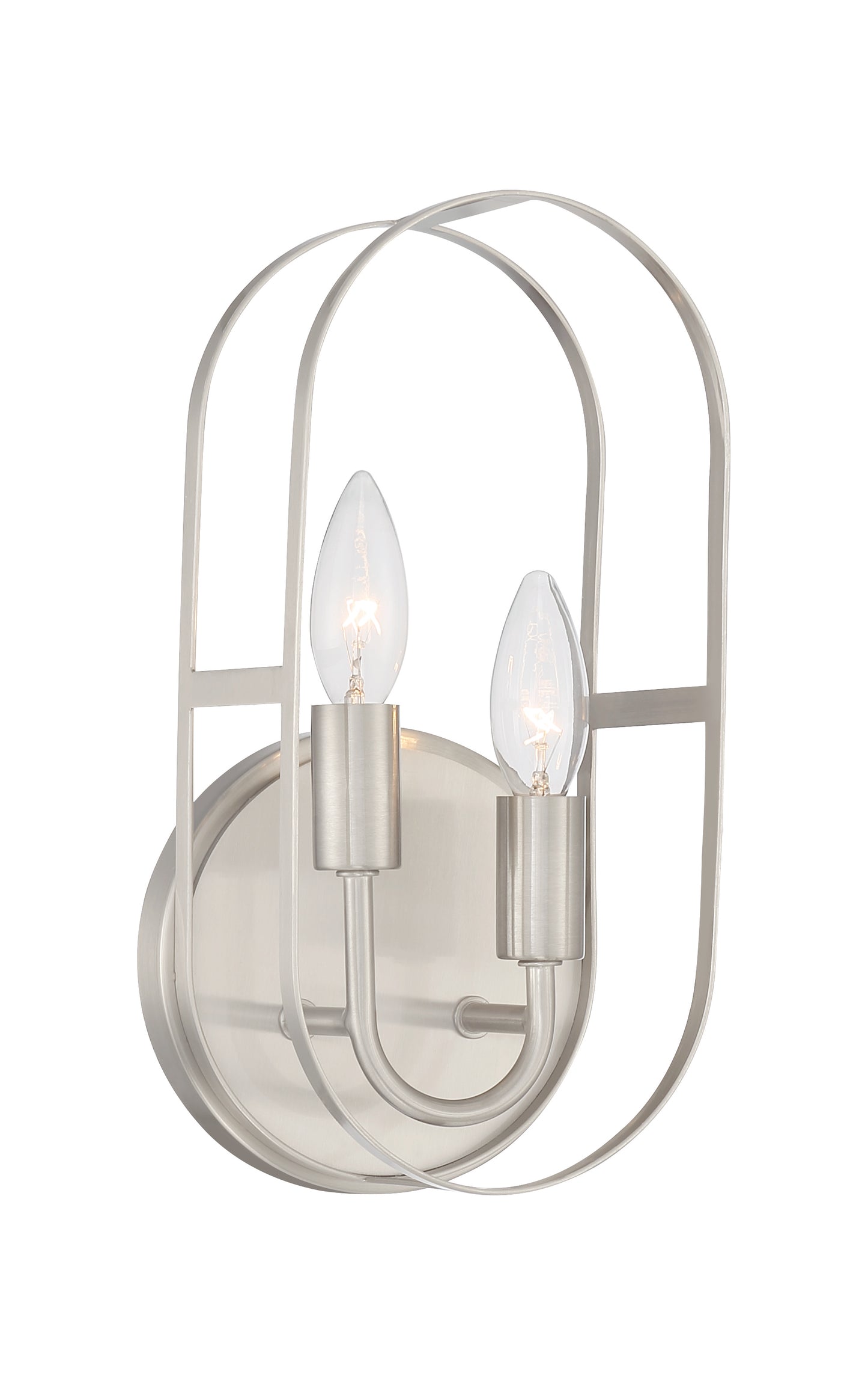12806BNK2 - Mindful 2 Light 12.5" High Wall Sconce - Brushed Nickel