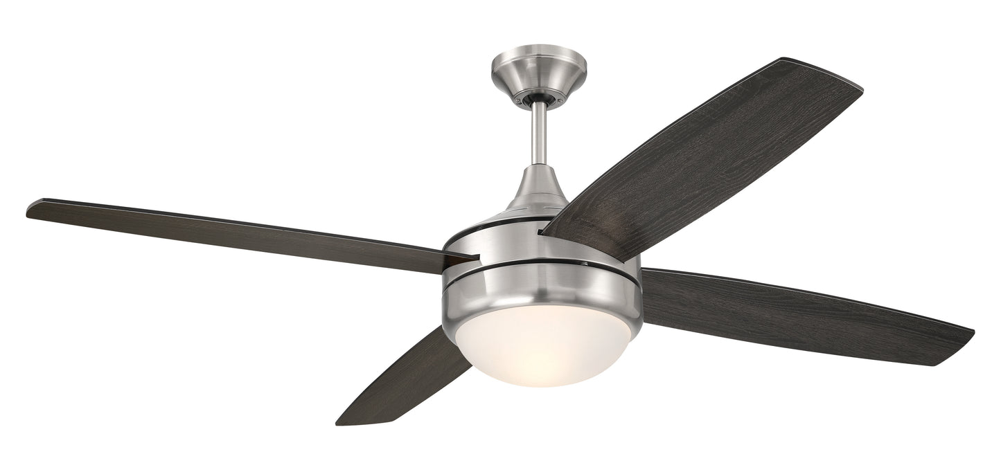 PHZ52BNK4-BNGW - Phaze II 4- Blade 52" 4 Blade Ceiling Fan with Light Kit - Brushed Nickel