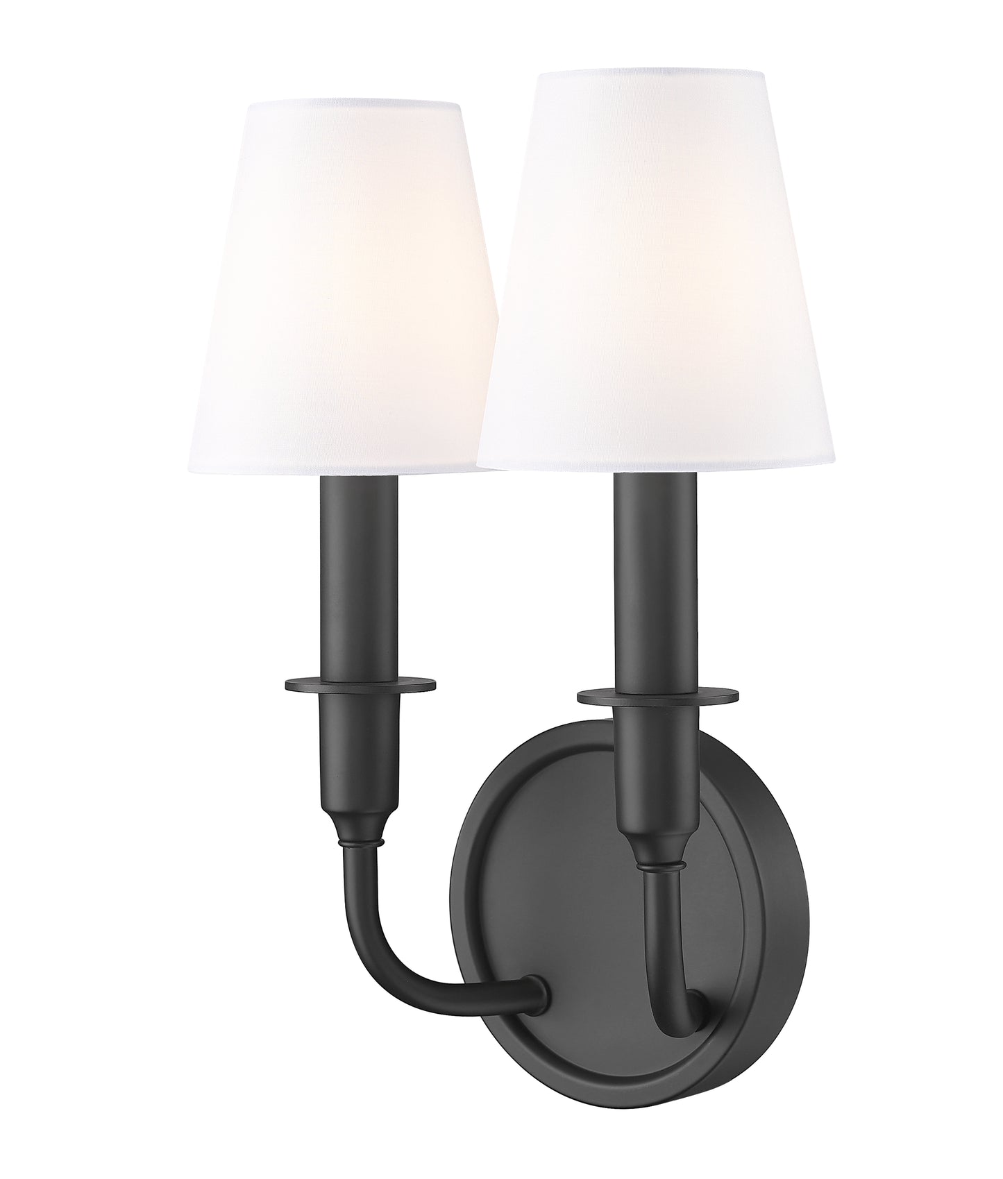 3049-2S-MB - Tova 2 Light Wall 13" Sconce - Matte Black