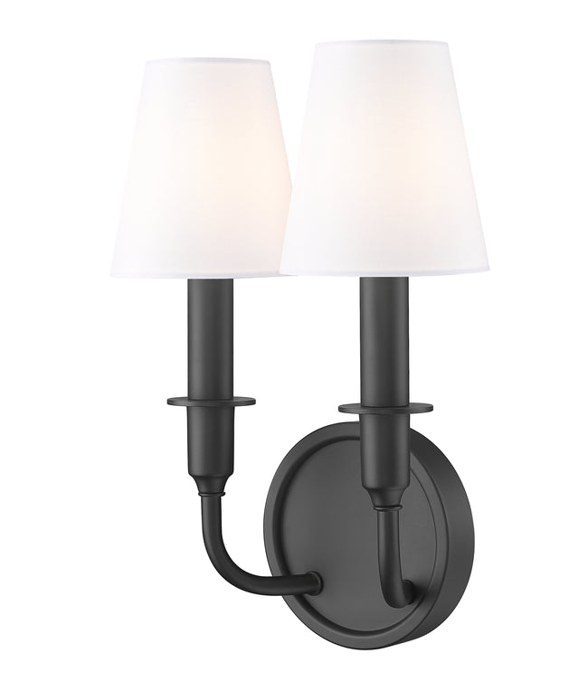3049-2S-MB - Tova 2 Light Wall 13" Sconce - Matte Black