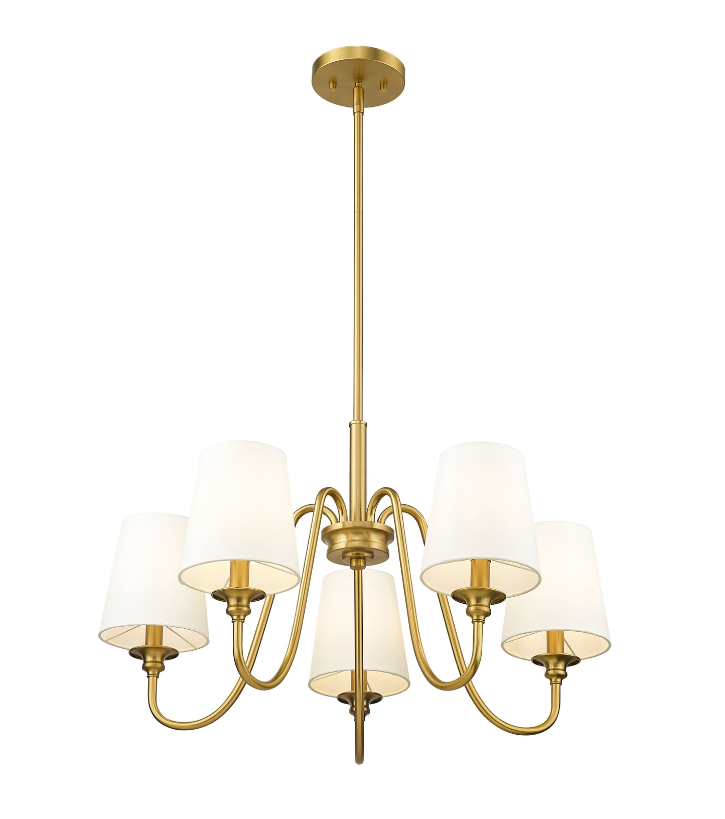 7509-5-26MGLD - Gianna 5 Light 26" Chandelier - Modern Gold