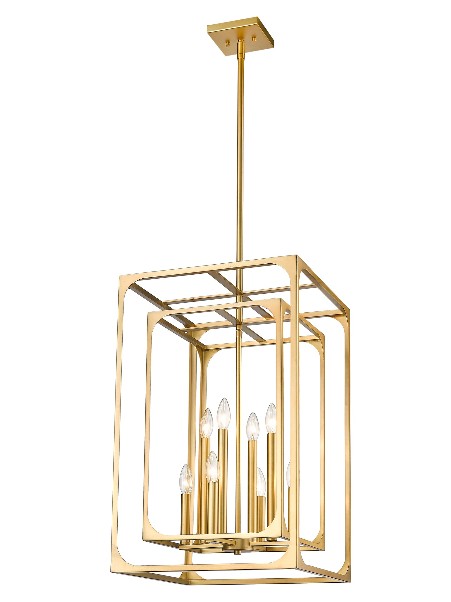 3038-8RB - Easton 8 Light 16" Chandelier - Rubbed Brass
